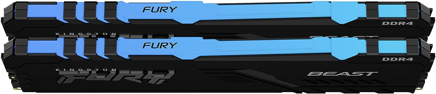 Kingston FURY Beast RGB DDR4 CL16 Desktop Memory Kit of 2 Kingston FURY Beast RGB DDR4 CL16 Desktop Memory Kit of 2